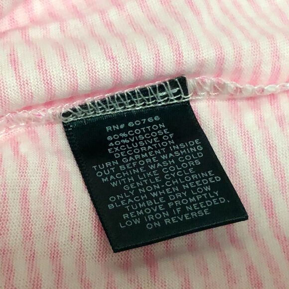 NEW Lauren Ralph Lauren Pink Striped Sleep Shirt Nightgown Womens XS - Picture 7 of 8